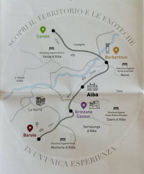 Mapka okolicy Alby gdzie znaleźć można regionalny punkt sprzedaży wina 