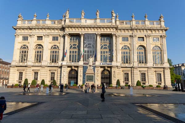 Palazzo Madama w Turynie jako jeden z pałaców Residenze Sabaude wpisany na listę dziedzictwa kultury UNESCO