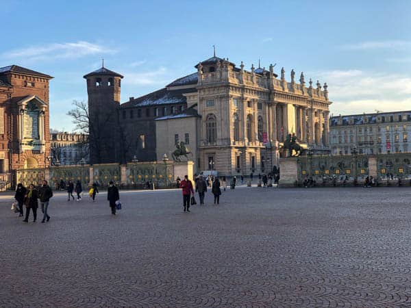 Palazzo Madama na Piazza Castello w Turynie jako jeden z pałaców Residenze Sabaude wpisany na listę dziedzictwa kultury UNESCO