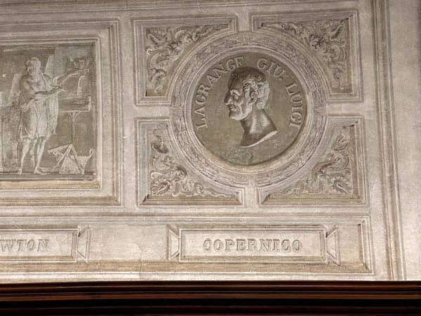 Sufit z freskami w Bibliotece Królewskiej w Turynie
