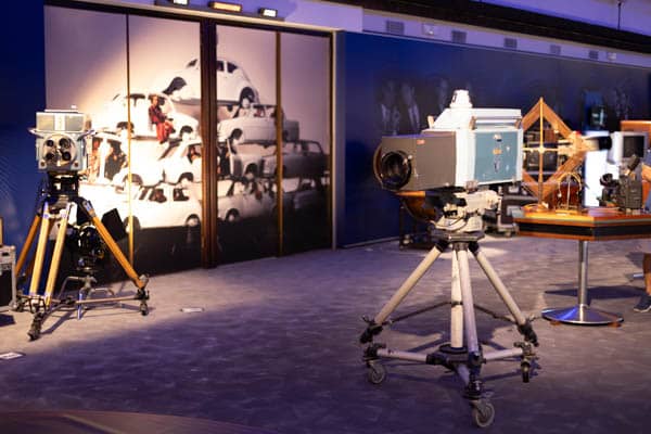 Stare kamery telewizyjne w muzeum radia i telewizji w Turynie